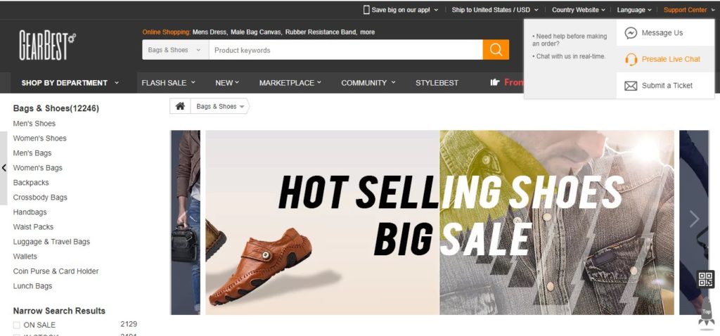 GearBest – Website like AliExpress for Shoes