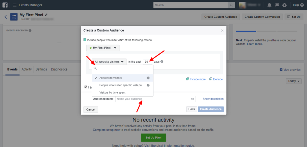 how to add facebook custom audience pixel to shopify