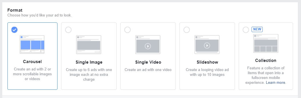 Choose Your Facebook Ad design