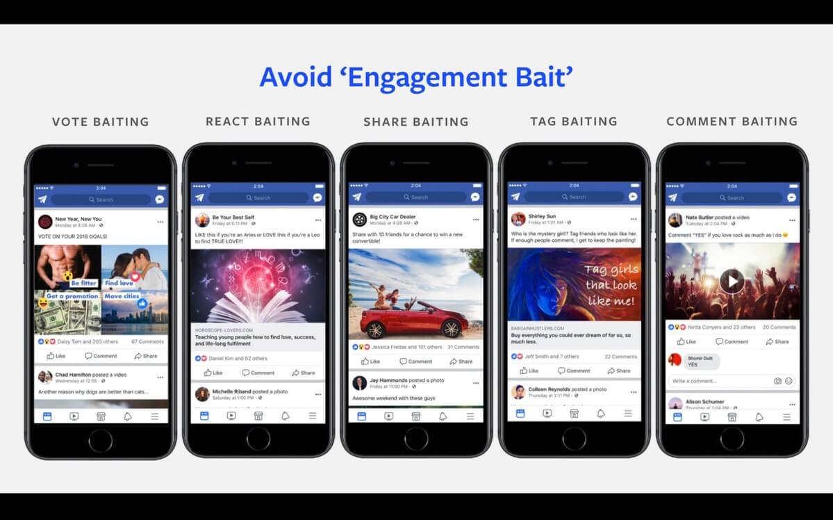 Avoid using engagement bait