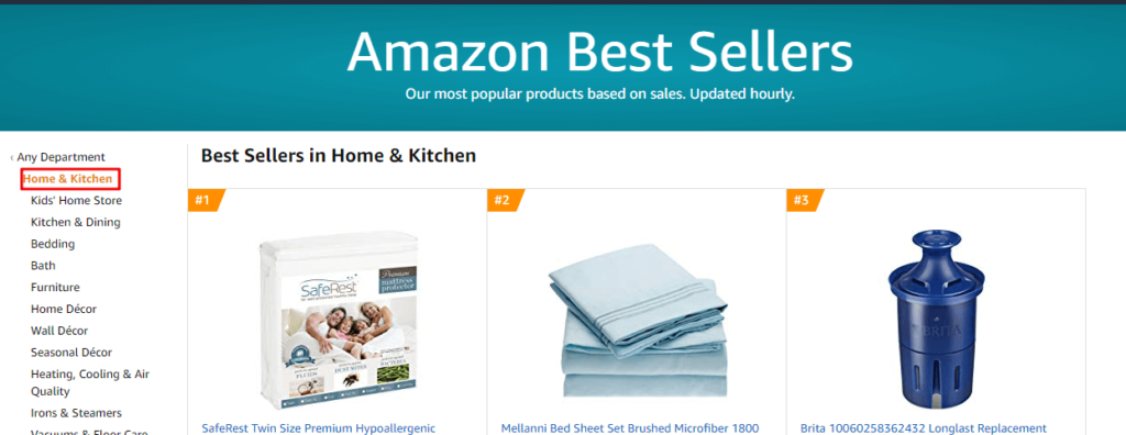 amazon best sellers list