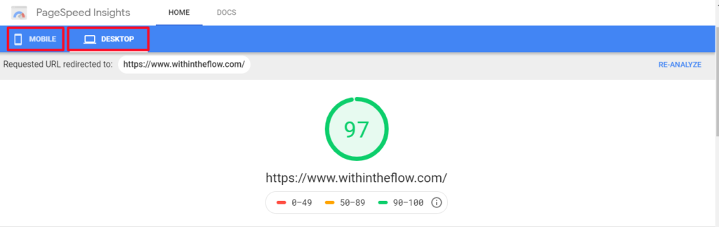 withintheflow-page-speed