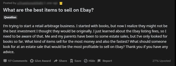 what items to sell on ebay