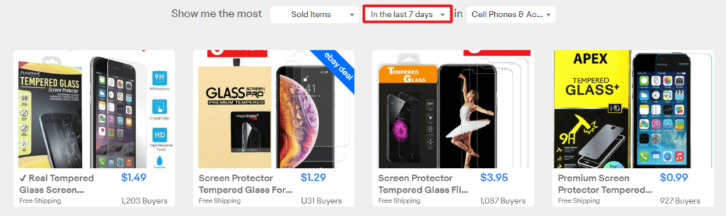 Glass protector trending on eBay