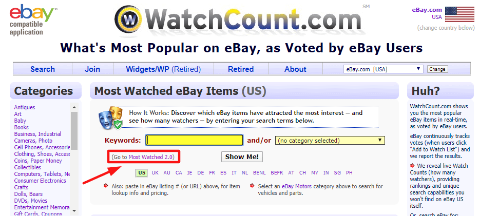 watchcount ebay bestseller