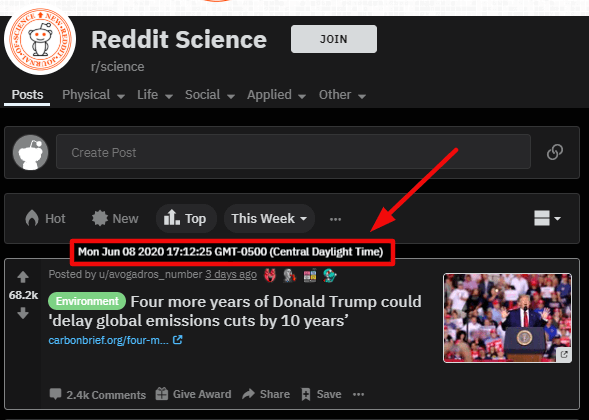 r/science subreddit top post